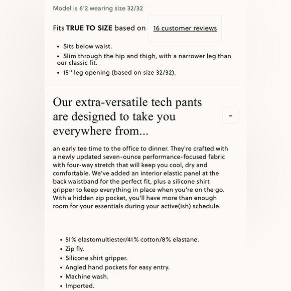 NWT J CREW 770 Straight-fit tech pant in Taupe size 32/34 - Picture 8 of 9